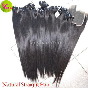 Natural Straight Hair Extensions With High Quality