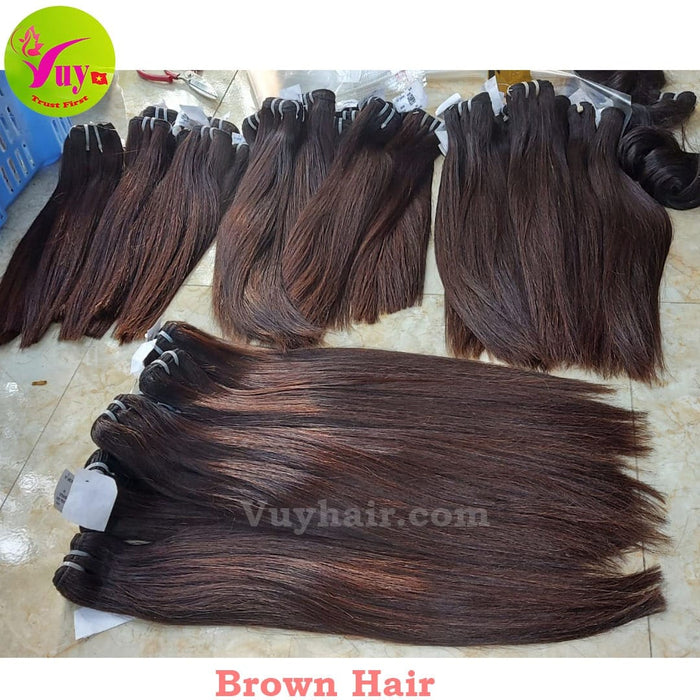 Brown Straight Hair Extensions With High Quality